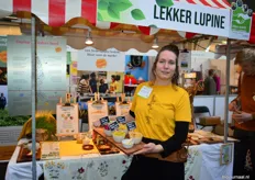 Yanina Willet van Lekker Lupine. Zorgen voor de teelt en de afzet van Lupine in Nederland. Het motto is dan ook: Lupine op ieders bord.
